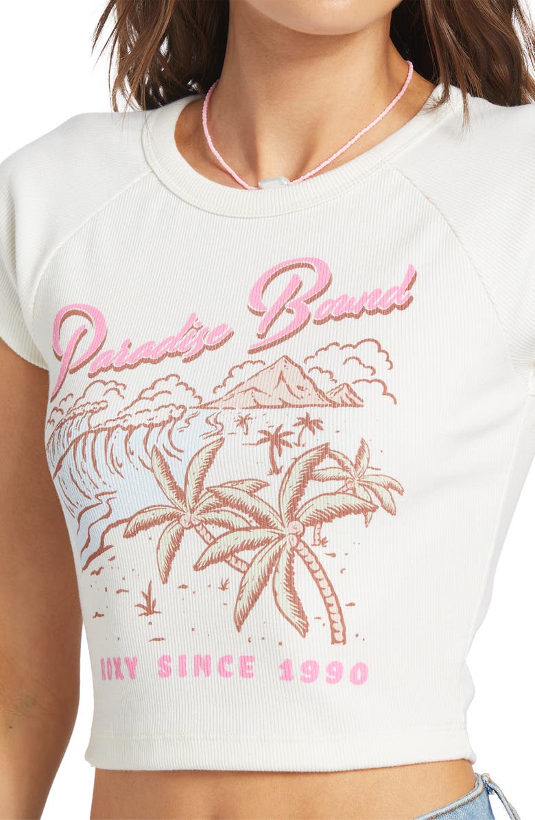 Roxy Paradise Bound Crop Graphic T-Shirt, Alternate, color,