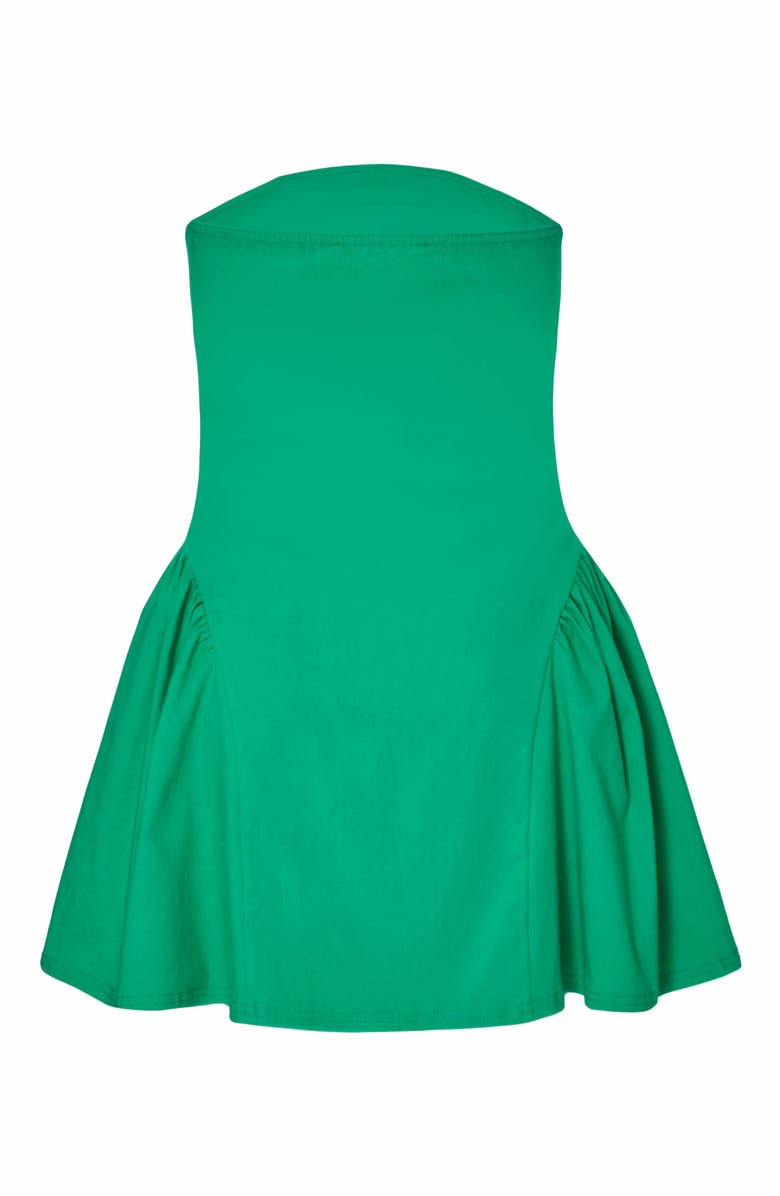 QUIZ Bengaline Bandeau Drop Waist Mini Dress, Alternate, color,