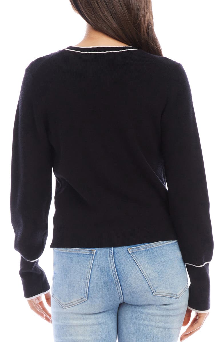 Karen Kane Contrast Trim Cardigan, Alternate, color,