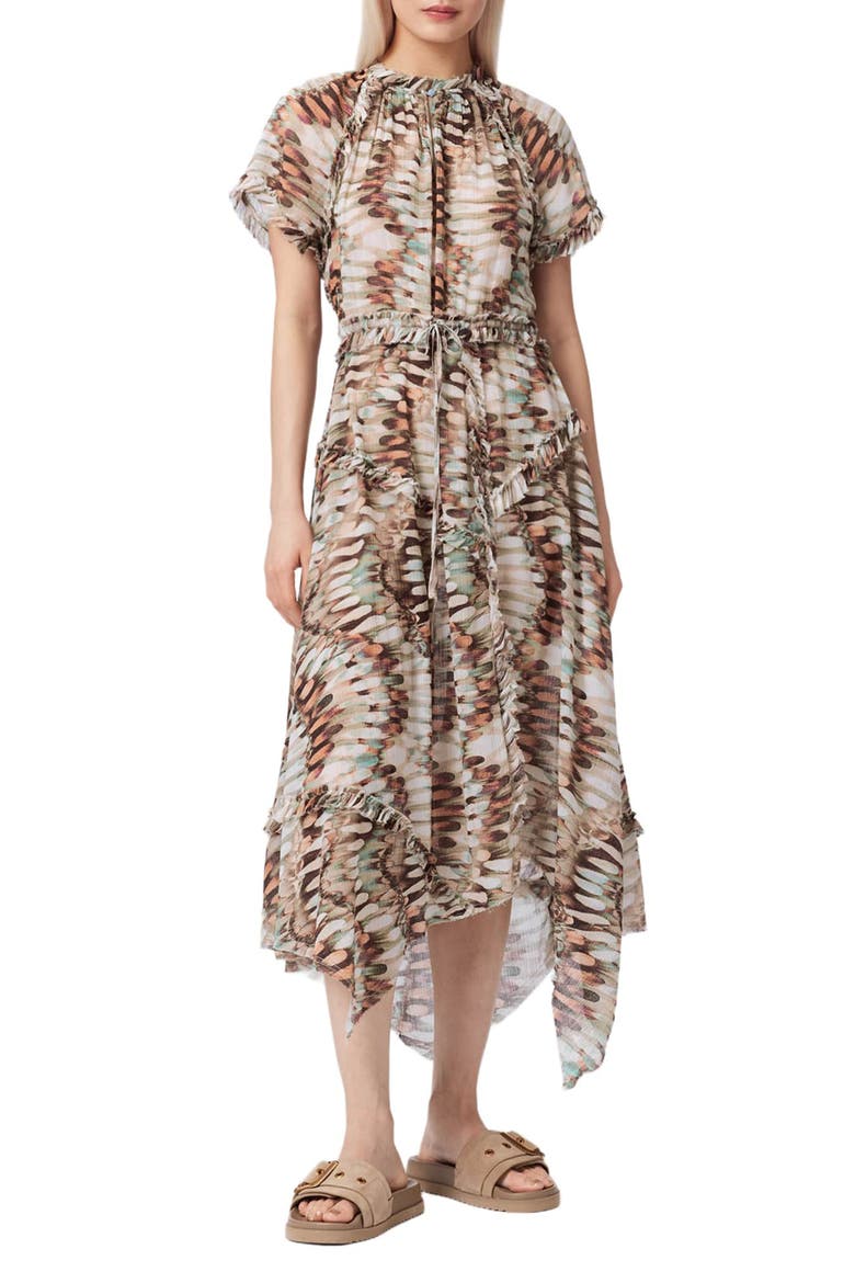 Lamaia Handkerchief Cotton Midi Dress, Main, color, OCEANO SOFT PINK