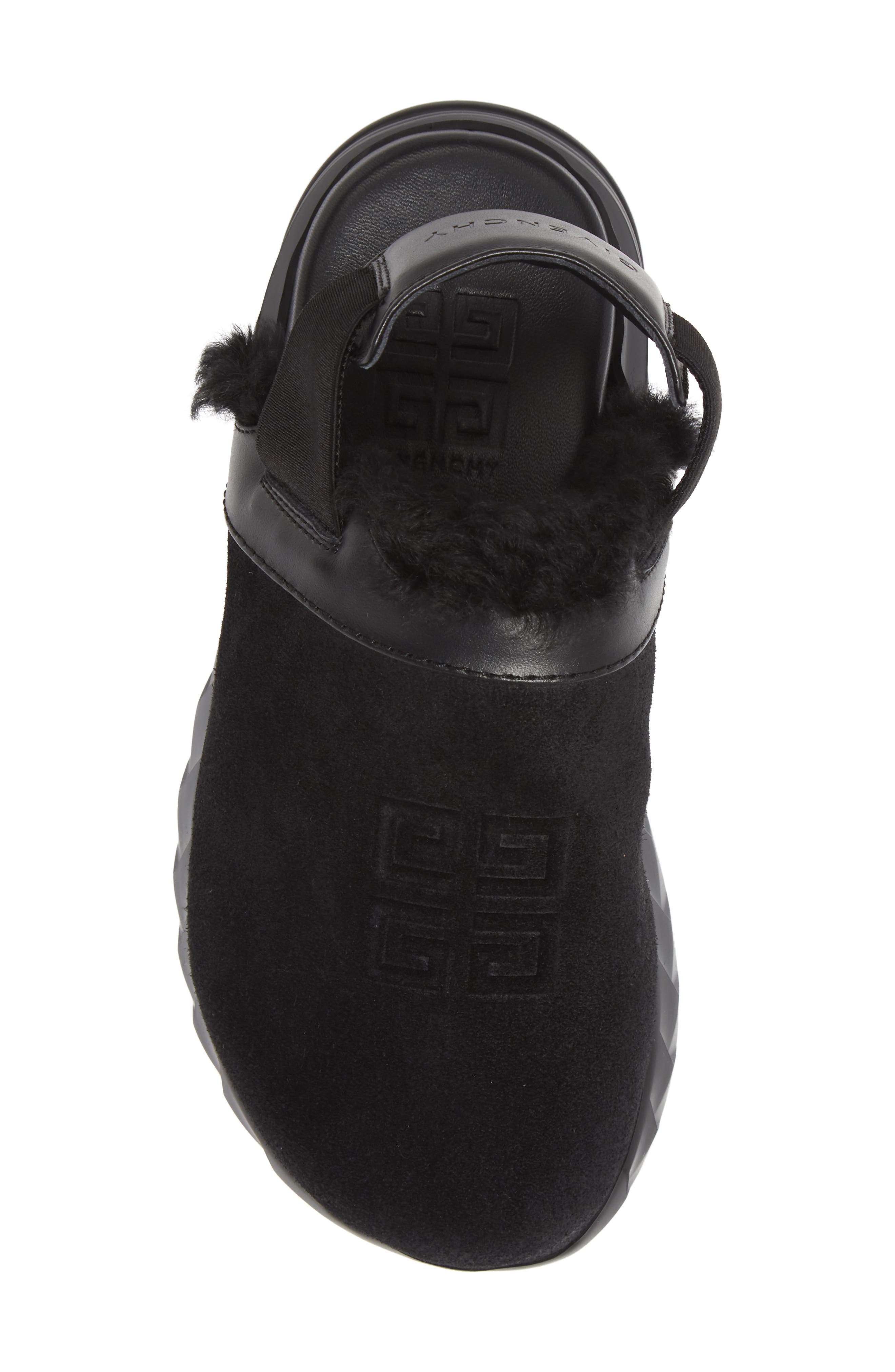 Marshmallow Genuine Shearling Lined Clog, Alternate, color, BLACK