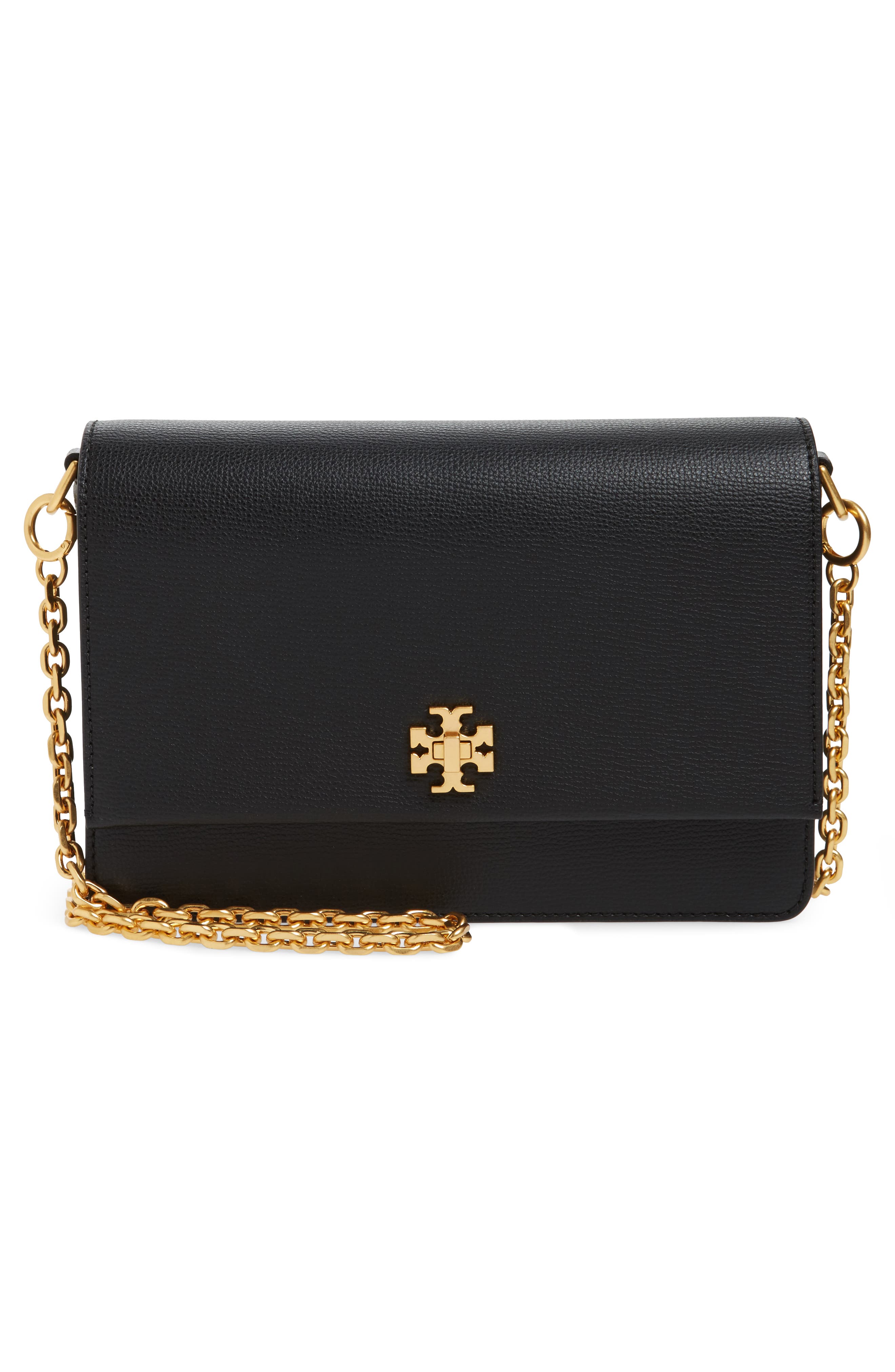 Kira Leather Shoulder Bag, Alternate, color, BLACK