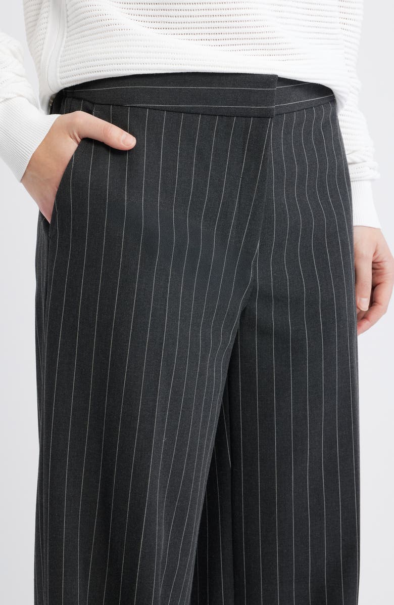 Nordstrom Pinstripe Wide Leg Pants, Alternate, color, 