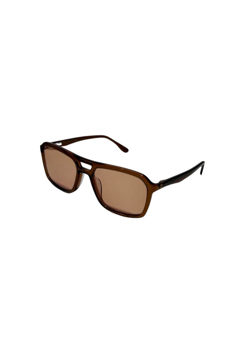Tribal ëyës Whipped Fudge Rectangular 56mm Sunglasses, Alternate, color, Brown