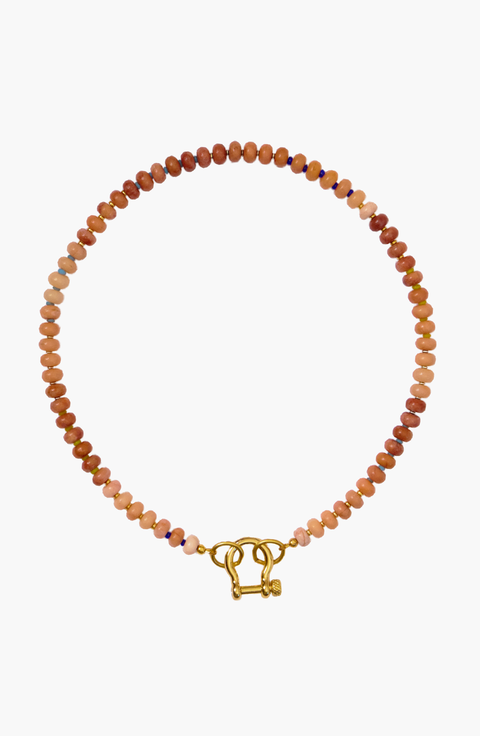 Bevo Gender Inclusive Peach Quartz Necklace