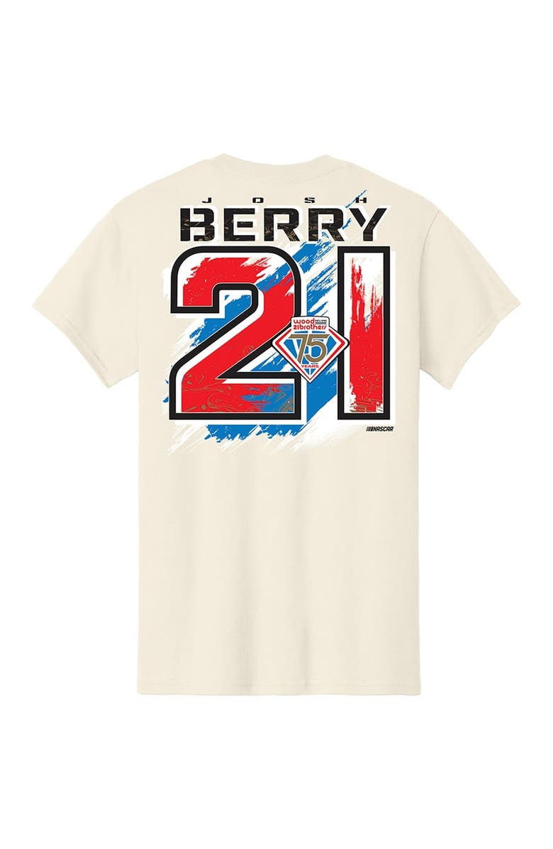 E2 APPAREL Men's Natural Josh Berry Motorcraft Car T-Shirt, Alternate, color, Natural