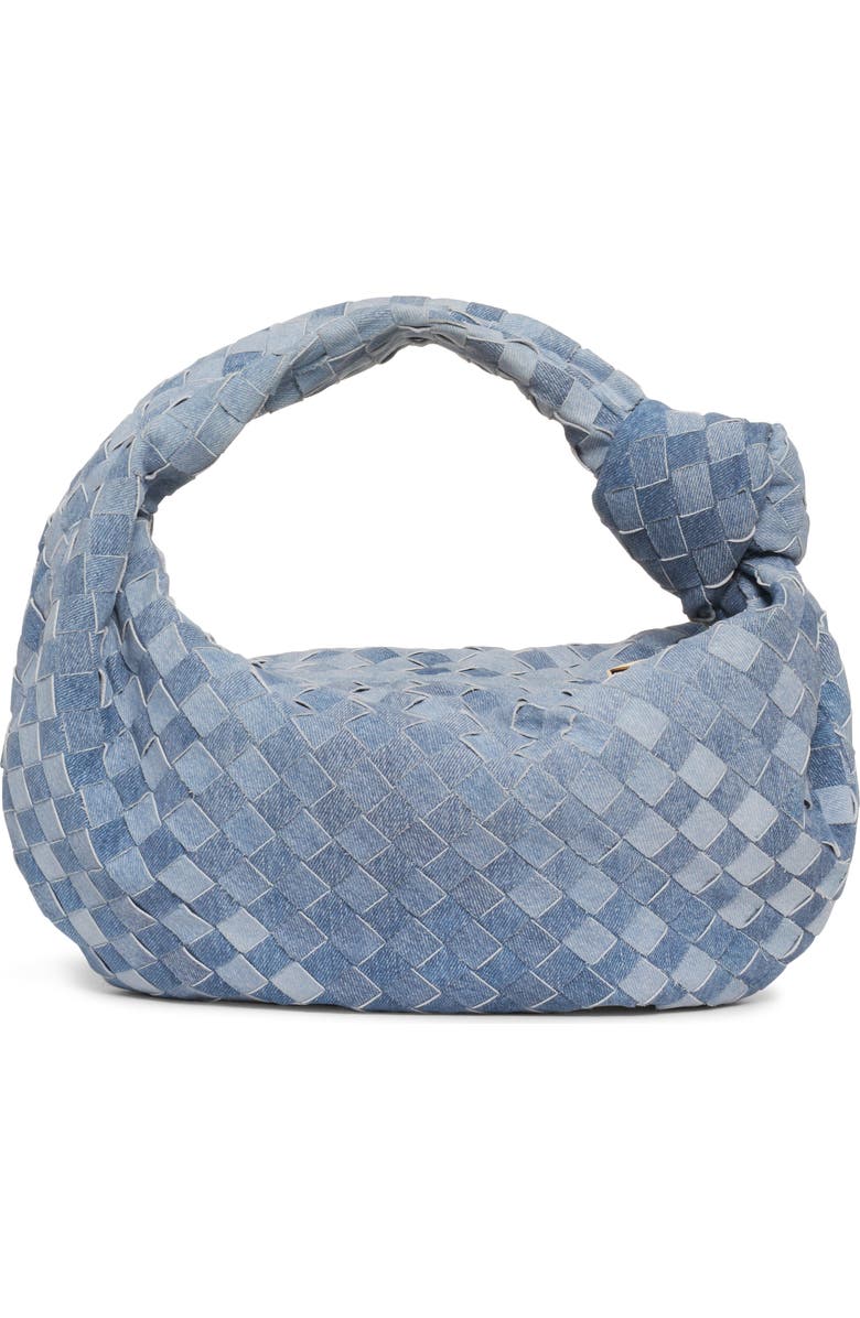Bottega Veneta Teen Jodie Intrecciato Denim Print Leather Hobo, Main, color,