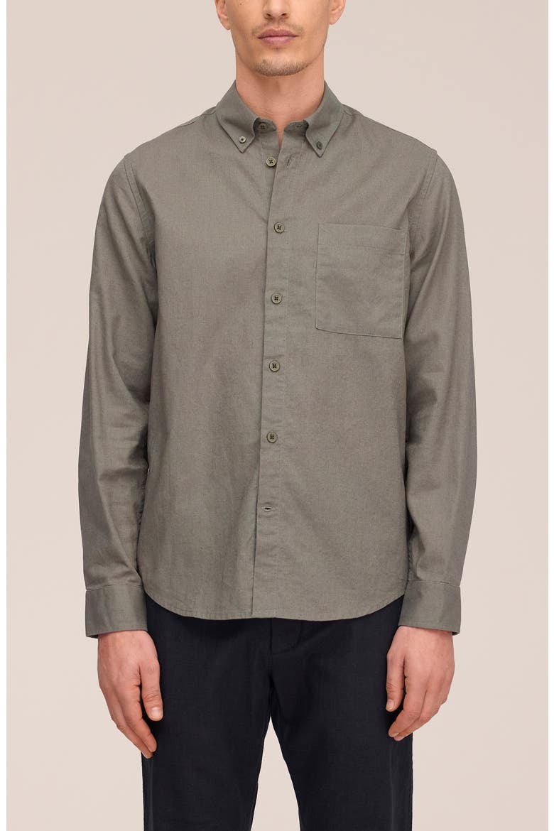 Asher Button-Down Shirt, Alternate, color, CAPERS