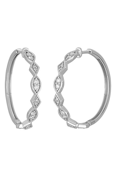 Mika 18k Gold Diamond Hoop Earrings
