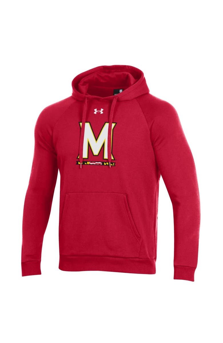 Under Armour Men's Under Armour Red Maryland Terrapins Primary School Logo All Day Raglan Pullover Hoodie, Alternate, color,