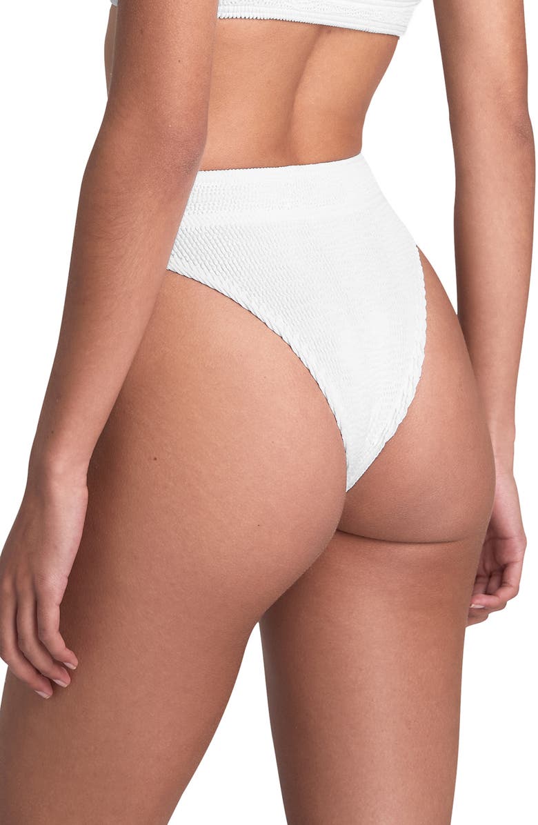 bond-eye BOUND by Bond-Eye The Savannah High Waist Bikini Bottoms, Alternate, color, Optic White