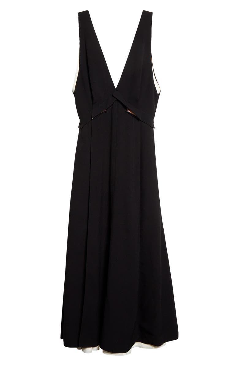 Proenza Schouler Floral Detail Double Bodice Crepe Dress, Alternate, color, 