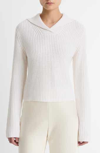 Rib Wool & Cashmere Sailor Collar Sweater