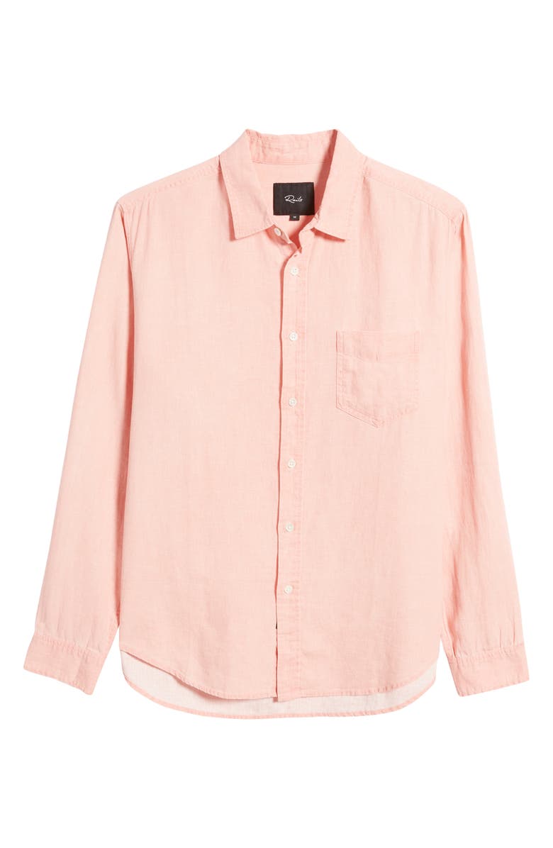 Rails Mykonos Solid Linen Blend Button-Up Shirt, Alternate, color, 