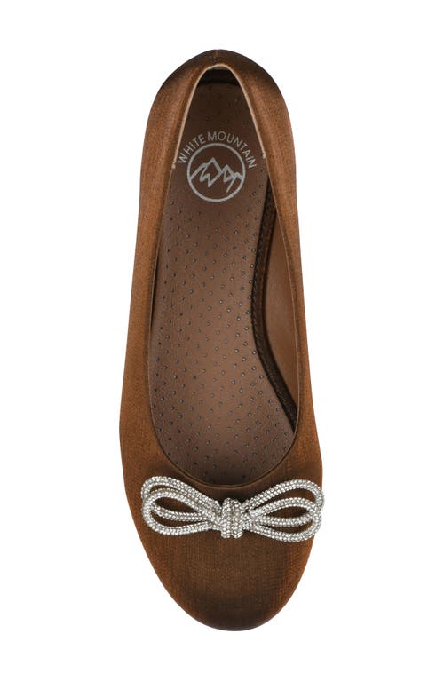 CLIFFS BY WHITE MOUNTAIN WHITE MOUNTAIN FOOTWEAR SASHIMI EMBELLISHED BOW FLAT