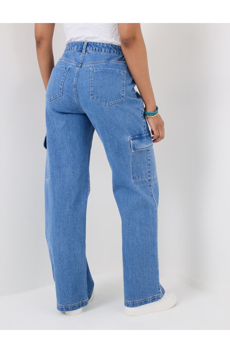 Joe Browns Denim Cargo Pants, Alternate, color, Light Blue