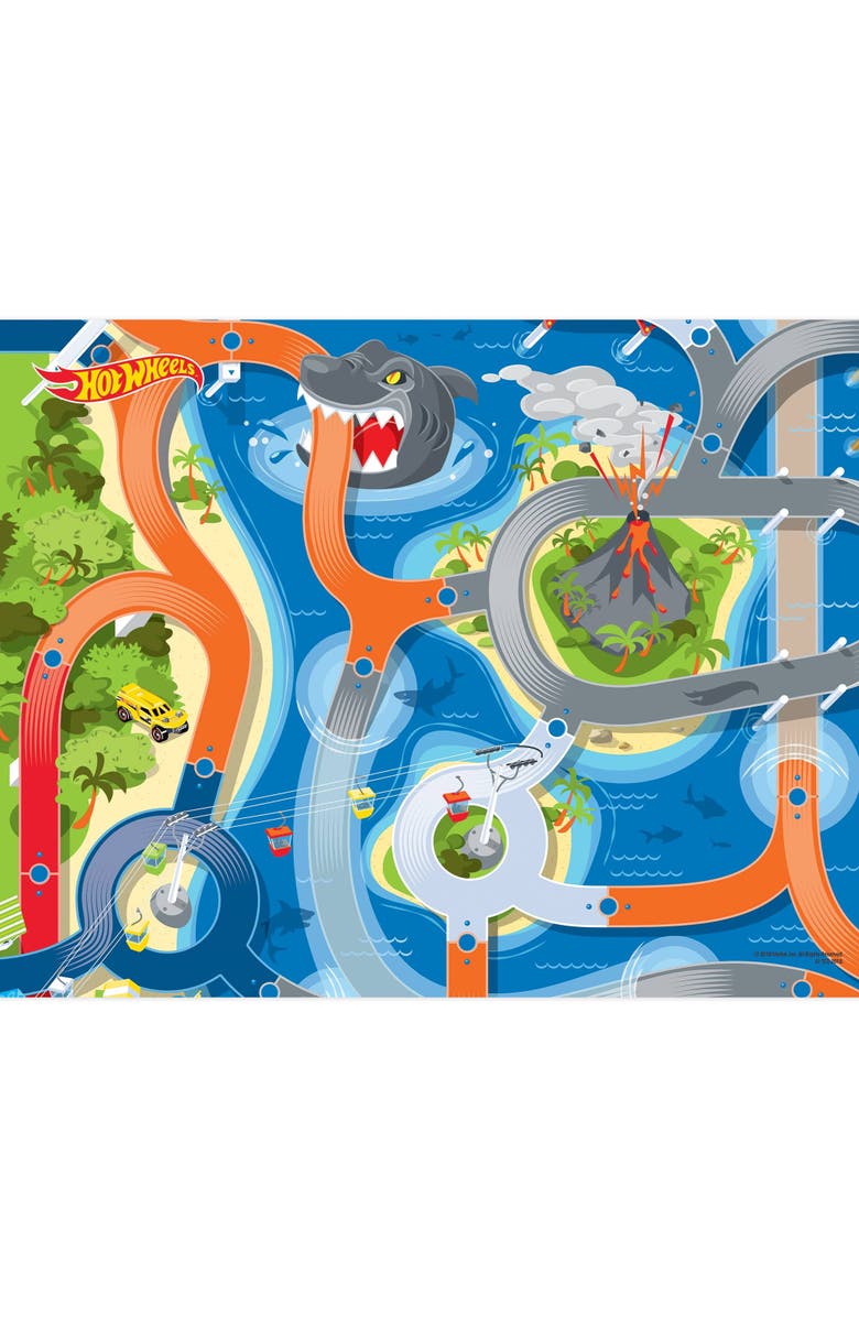 Imaginmat Deluxe Hot Wheels Floor Playmat & Toy Car, 30.5 X 20.5",Kids 3+, Main, color, Multicolored