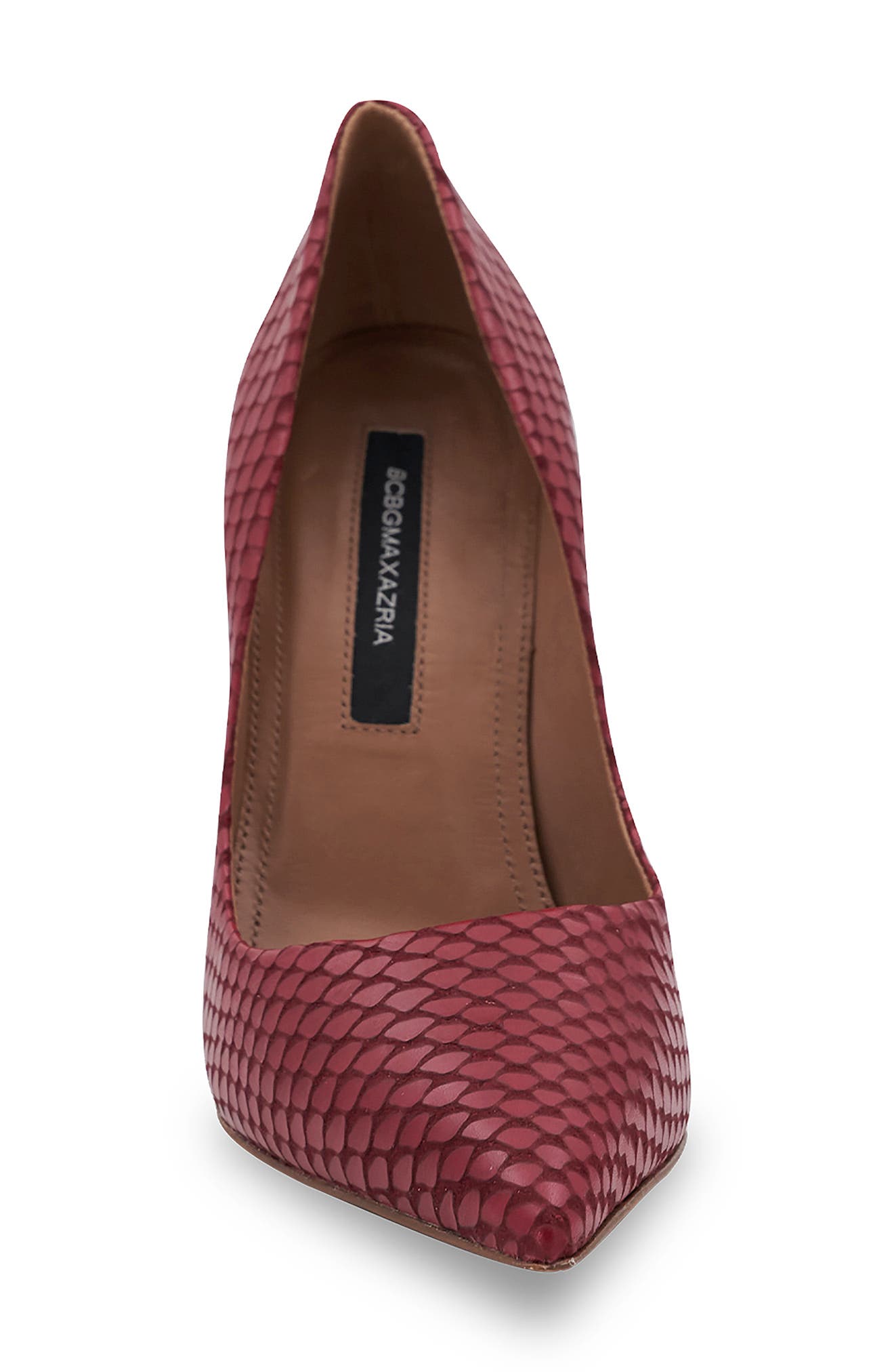 BCBGMAXAZRIA Nova Snake Embossed Pointed Toe Pump, Alternate, color, 