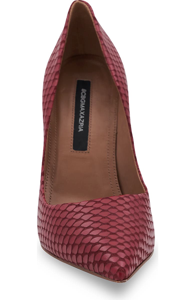 BCBGMAXAZRIA Nova Snake Embossed Pointed Toe Pump, Alternate, color,