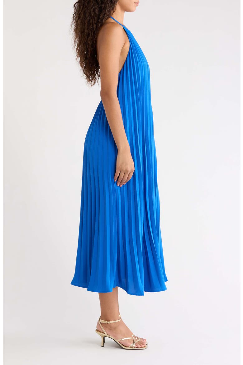 Wenden Pleated Sleeveless Dress, Alternate, color, COBALT