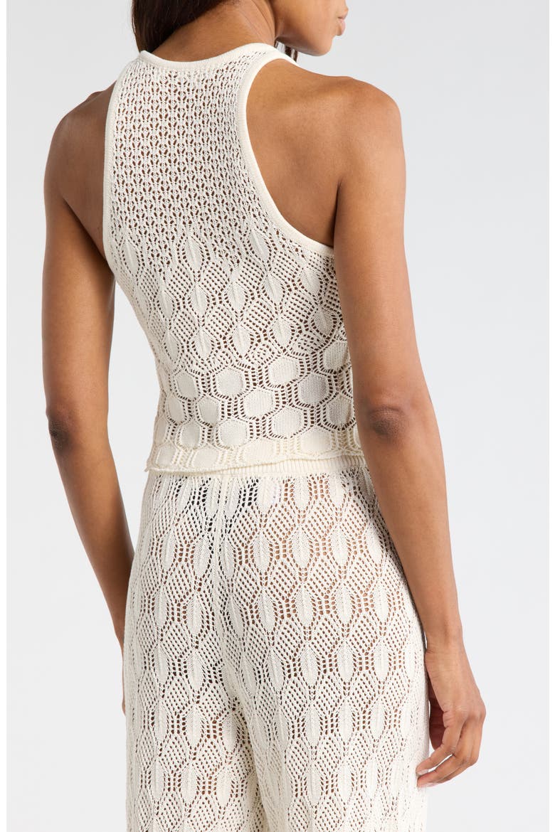 Rosa Pointelle Stitch Tank, Alternate, color, OFF WHITE
