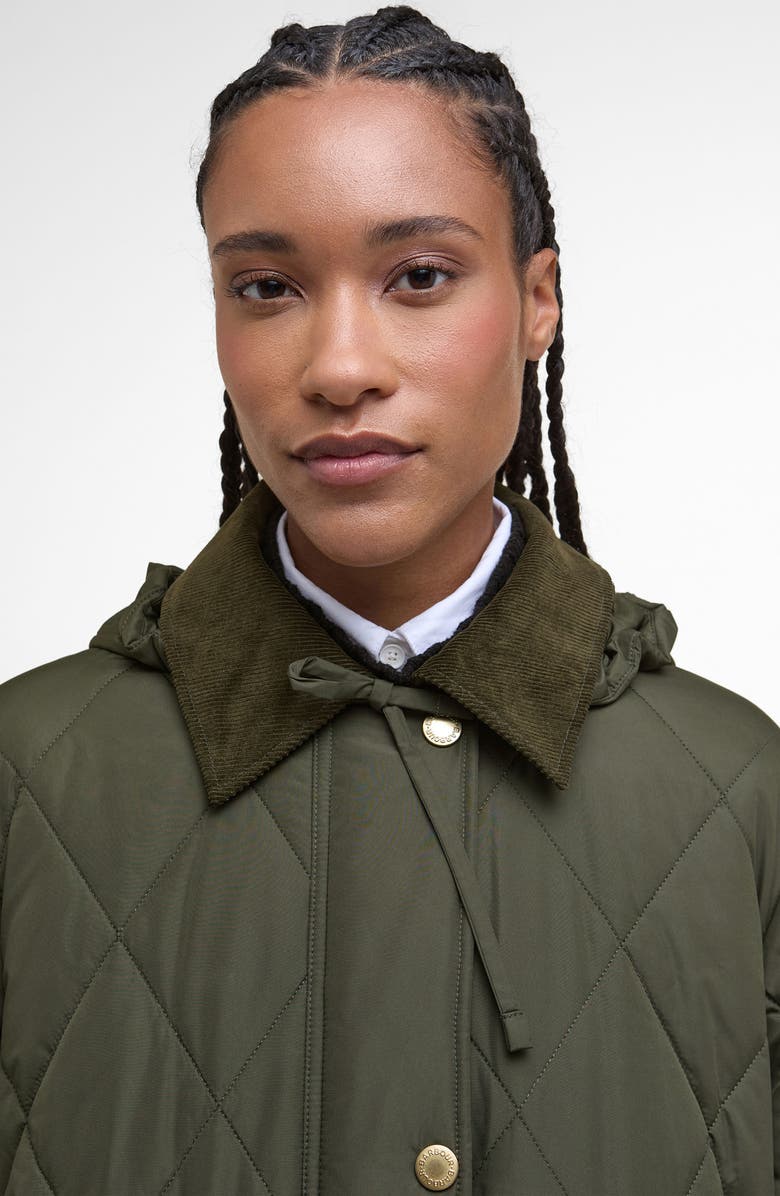 Barbour Meredith Quilted Coat, Alternate, color, Olive/ Ancient Tartan