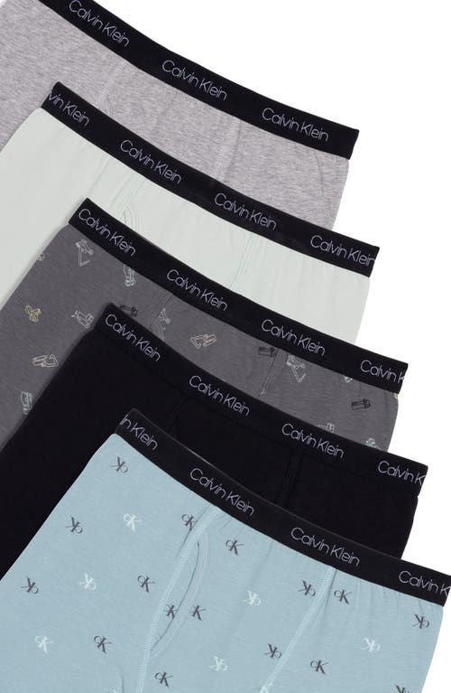Calvin Klein Kids' Assorted 5-pack Boxer Briefs In Calvin Trucks