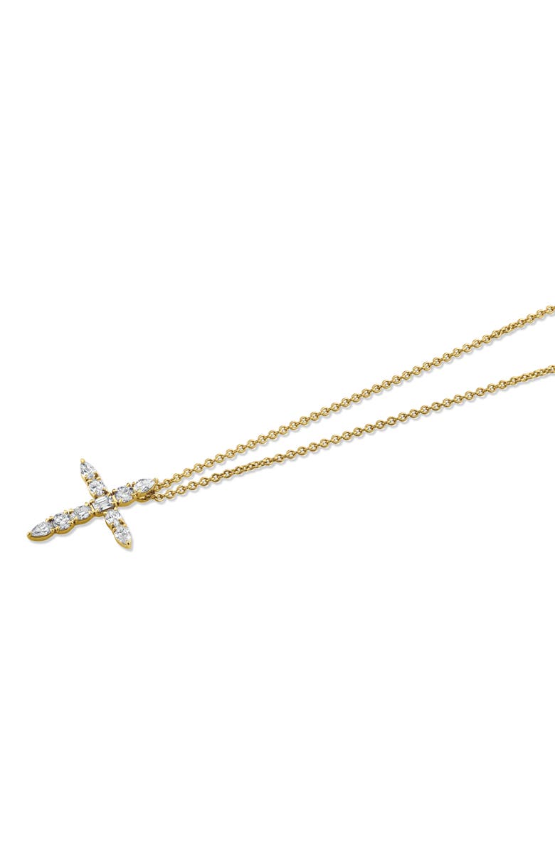 Michael M Montage Cross Pendant Necklace, Alternate, color, Yellow Gold