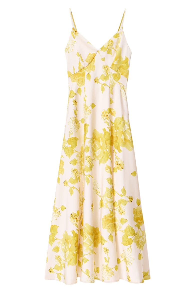 Irina Floral Maxi Slipdress, Alternate, color, FLEURZ YELLOW