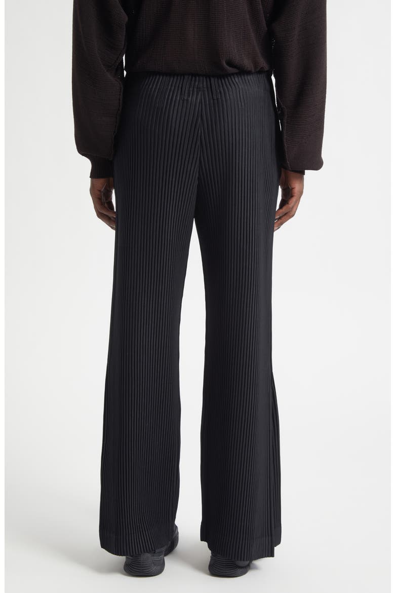 Tailored Pleats 1 Flare Leg Pants, Alternate, color, BLACK
