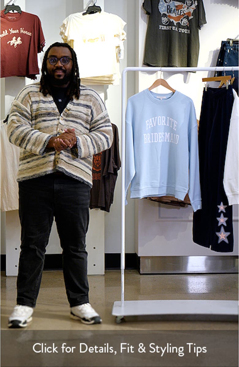 Favorite Bridesmaid Cotton Blend Sweatshirt, sales video thumbnail