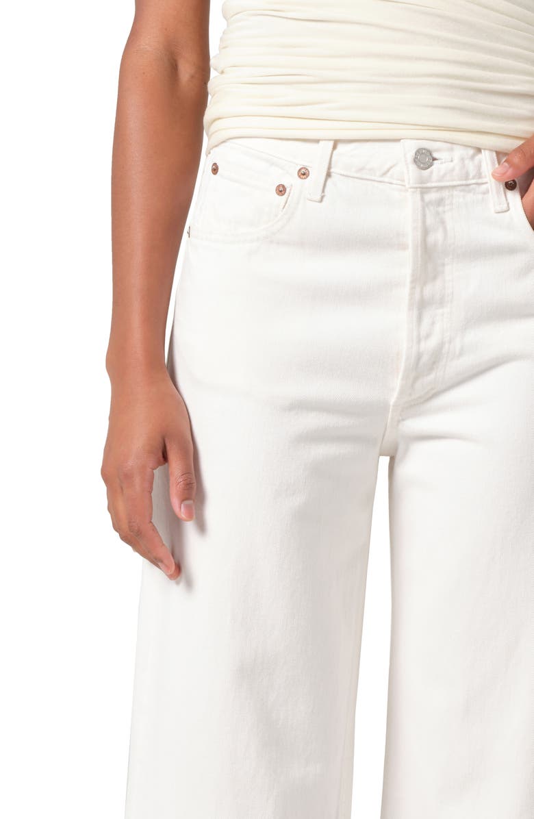 AGOLDE Ren High Waist Wide Leg Jeans, Alternate, color, Fortune Cookie (Natural)