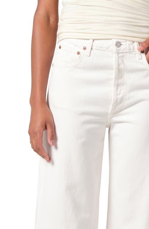 Agolde Ren High-rise Crop Wide-leg Jeans In Fortune Cookie (natural)