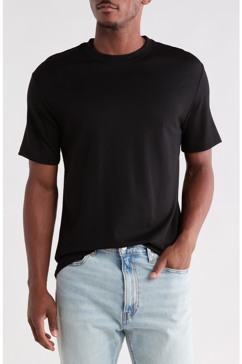 Solid Crewneck T-Shirt, Main, color, BLACK