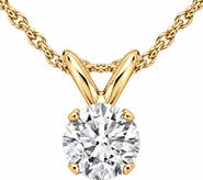Bliss Diamond 1/2ct Diamond Solitaire Pendant Necklace 14k Or Gold Lab Grown