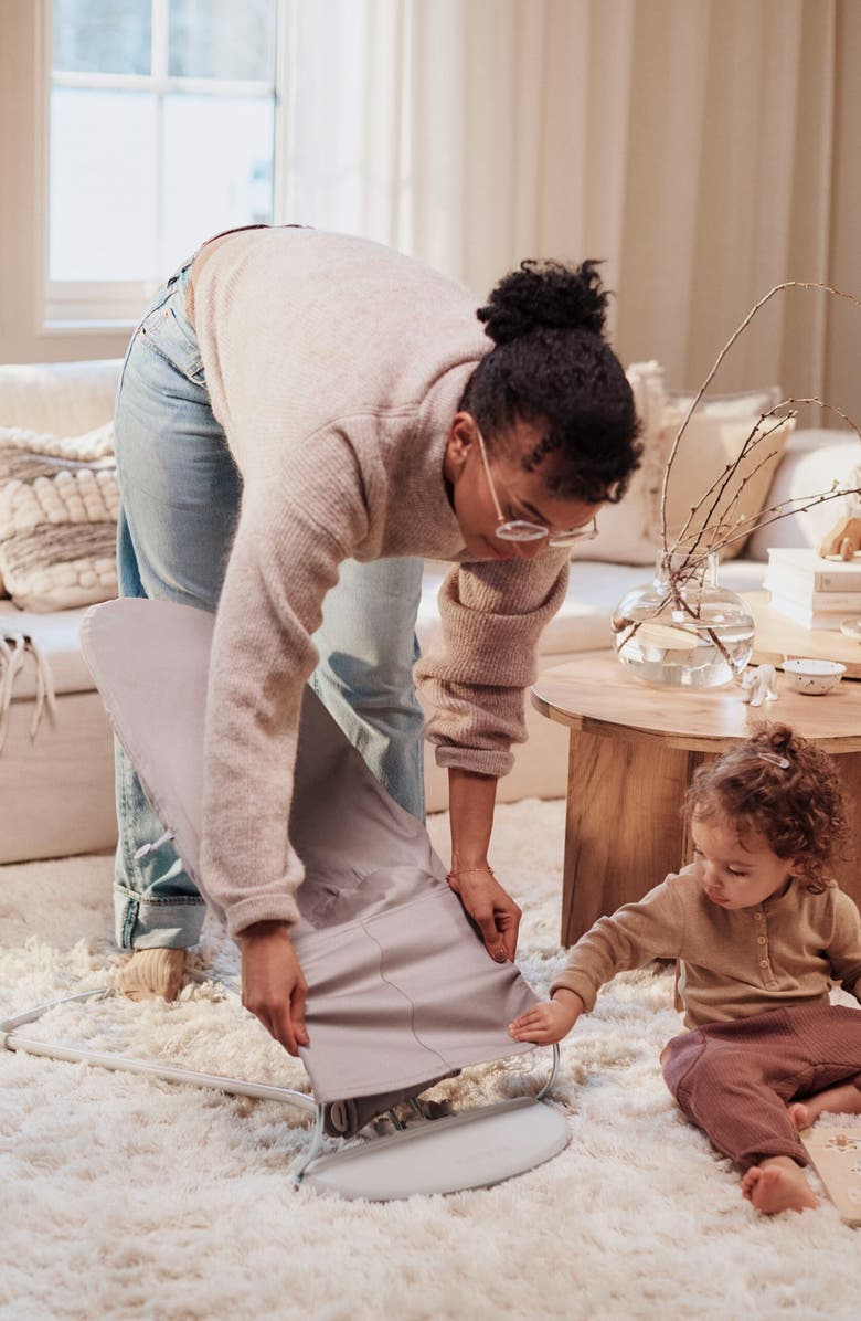 BabyBjörn Bouncer Bliss Convertible Quilted Baby Bouncer, Alternate, color, Sand Gray