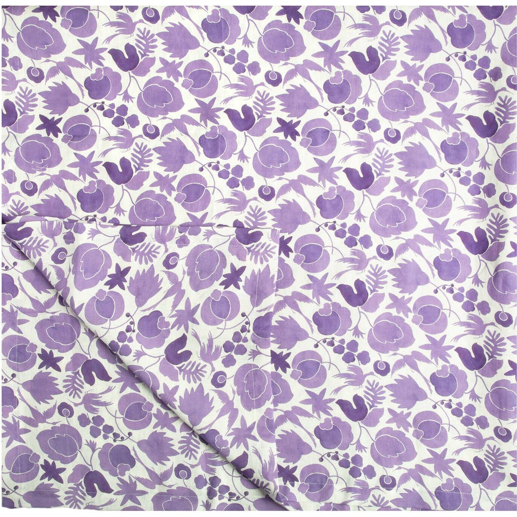 La Doublej Medium Tablecloth (180x280) Wildbird Viola Purple In Wildbird Viola Purple