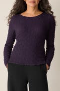 Eileen Fisher Long Sleeve Organic Cotton Crewneck Top