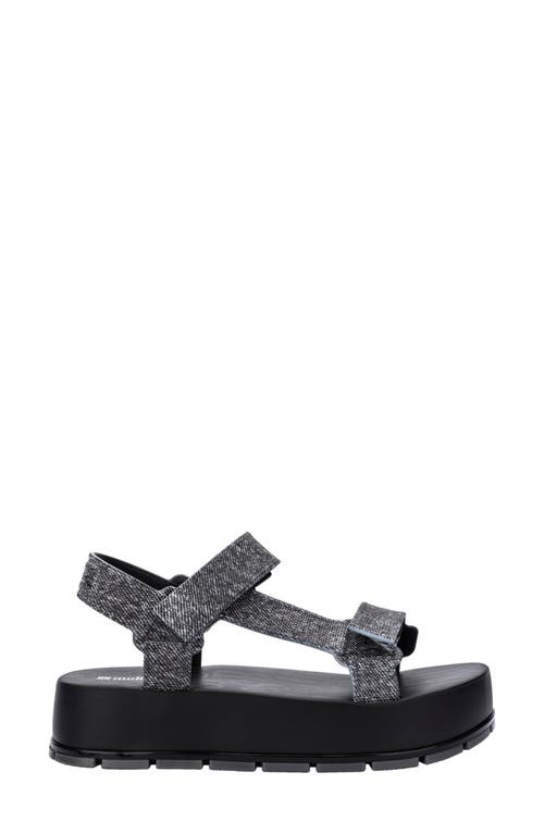 Melissa Denim Platform Strappy Sandal In #n/a, Women's At Urban Outfitters In Black Jeans