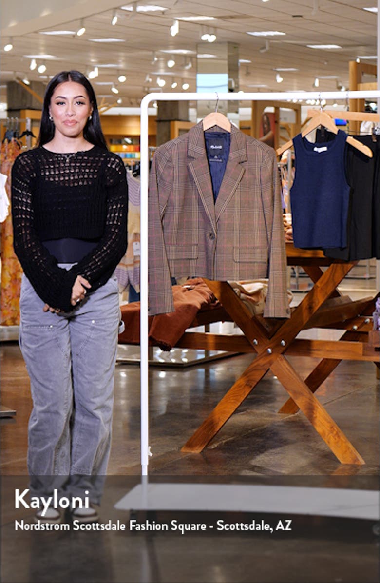 Stocco Glen Plaid Crop Blazer, sales video thumbnail