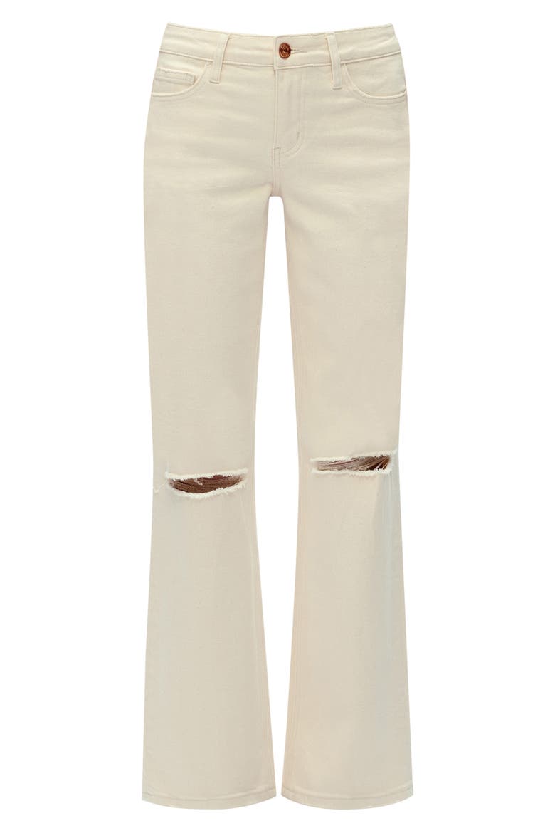 Ripped Straight Leg Jeans, Alternate, color, NATURAL