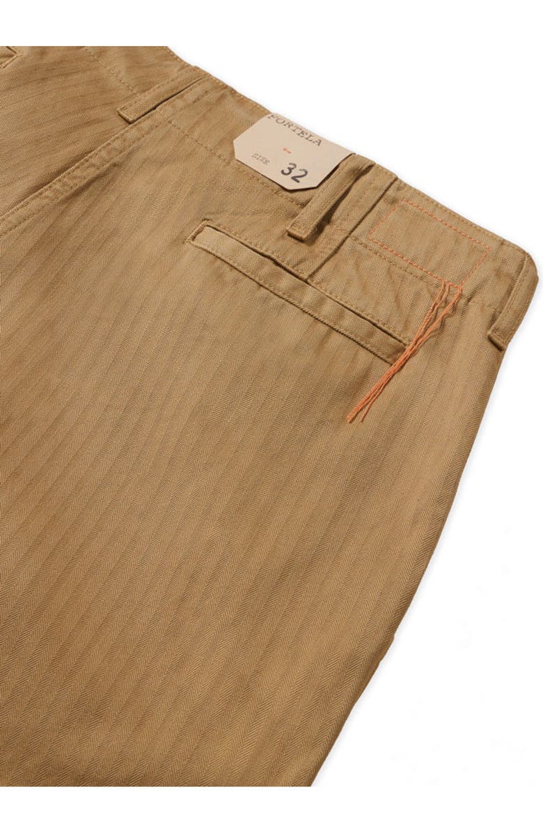 Fortela Herringbone Wide Leg Chino Pants, Alternate, color, Camel