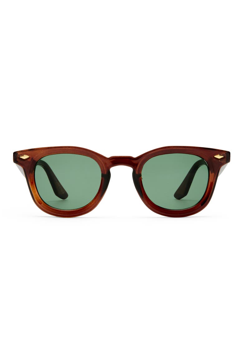 Aperture 45mm Round Sunglasses, Main, color, TOFFEE / KHAKI MONO