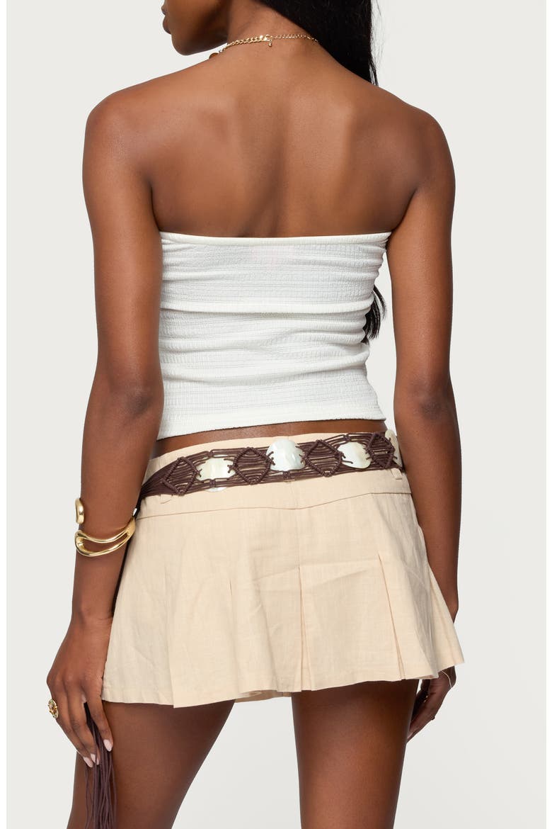 Ring Detail Strapless Knit Top, Alternate, color, CREAM