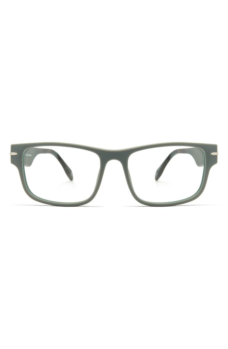 MITA SUSTAINABLE EYEWEAR 55mm Rectangle Blue Light Blocking Glasses, Main, color, 