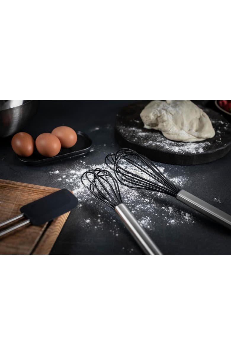 Kuhn Rikon Essential Scraper Spatula with Flexible Silicone Blade, Alternate, color, Black