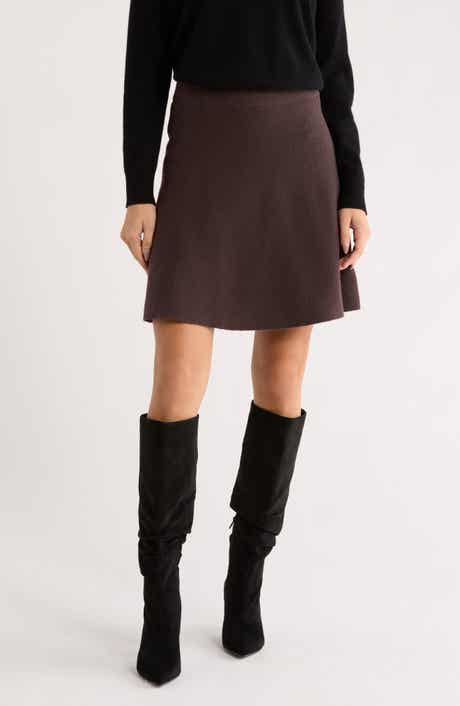 Bobeau A-Line Sweater Miniskirt
