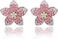 SUZY LEVIAN Sapphire Flower Stud Earrings