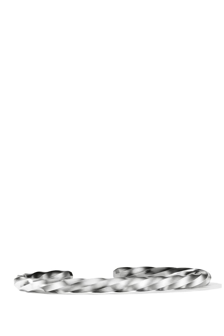 Cable Edge™ Cuff Bracelet in Recycled Sterling Silver, 5.5mm, Main, color, STERLING SILVER RECYCLED
