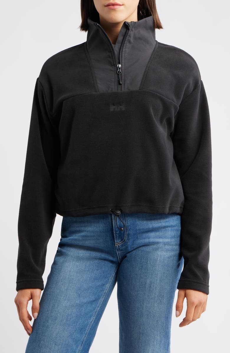 Helly Hansen Daybreaker Fleece Crop Pullover, Main, color, Black
